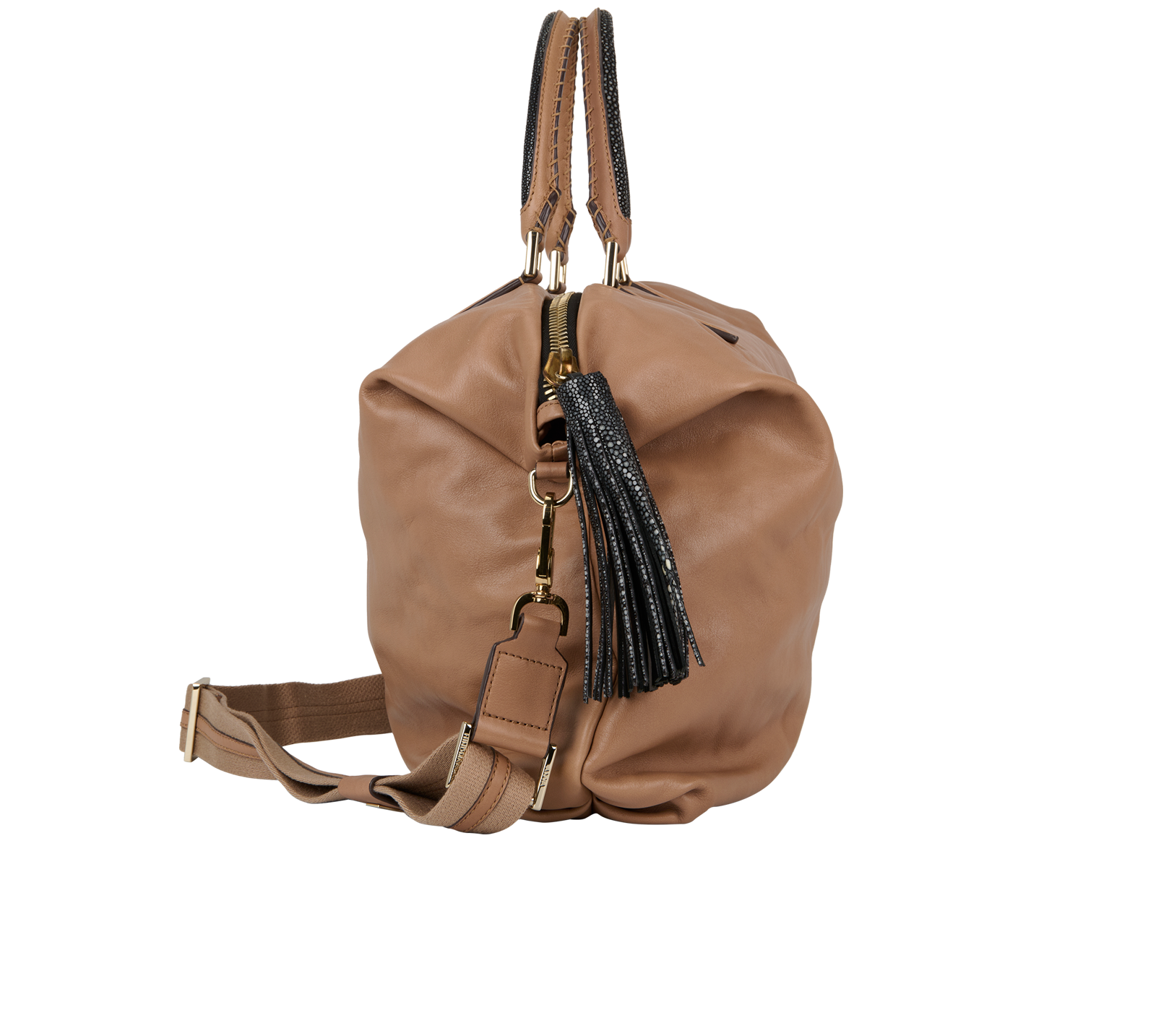 Huxley Tote, &pound;150, Handbags, Beige, Leather, Side view